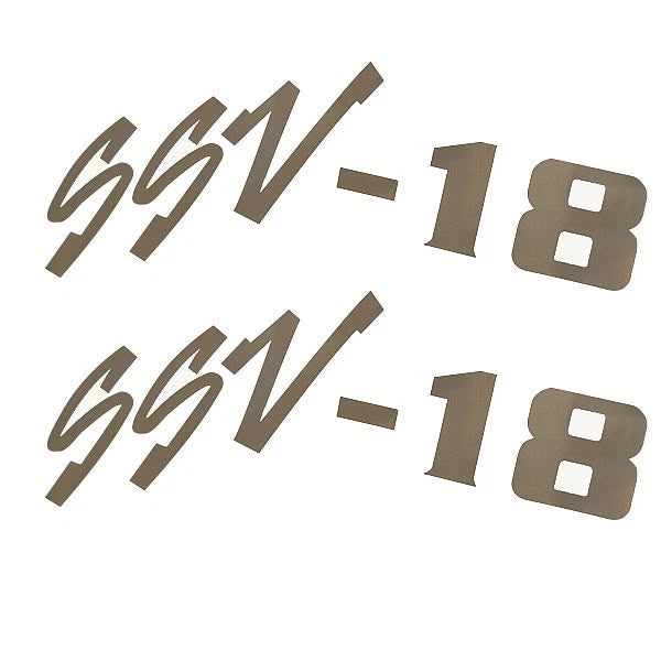 Lund Boat SSV-18 Decal Sticker 1988206 - 17 1/4 Inch Pewter (pair)