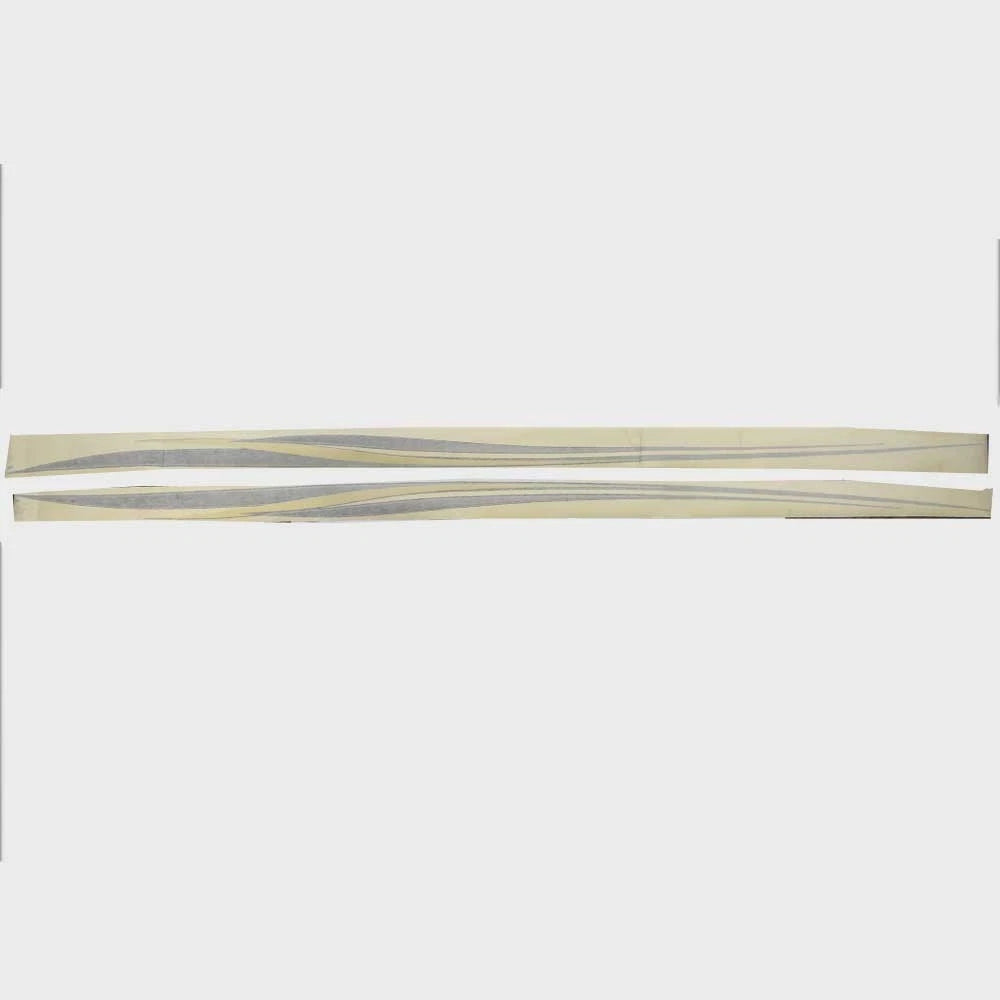 Four Winns Boat Graphic Decal 140257-01 - 162 Inch Silver Yellow 2 PC