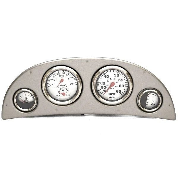 Lund Boat Gauge Panel 2095400 - Spun Silver Series 16 7/8 X 6 Inch