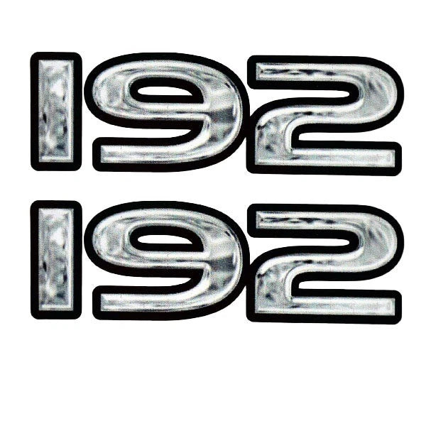 Rinker Boat Brand Decal - 192 White - Black 5 1/2 X 1 3/4 Inch (pair)