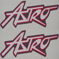 Astro Boat Brand Decal - White Red Black Stickers (pair)