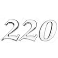 Palm Beach Marine Boat Raised Decal 2329 - 220 Model Silver Sticker