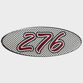 Chaparral Boat Raised Emblem Decal 14-00094 - 276 SSX Silver Red Black Sticker