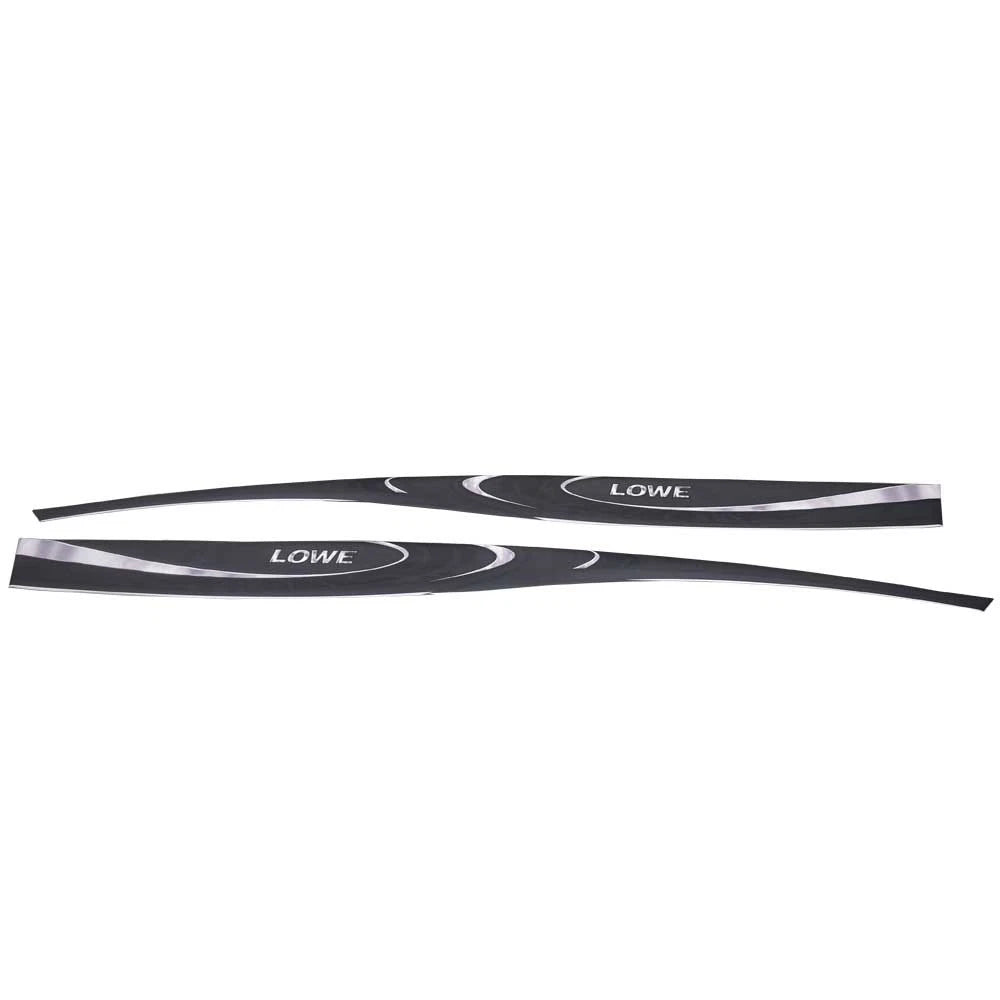 Lowe Boat Graphic Decal Set 2348895 - Deep V 232.93 Inch 2PC Black Gray
