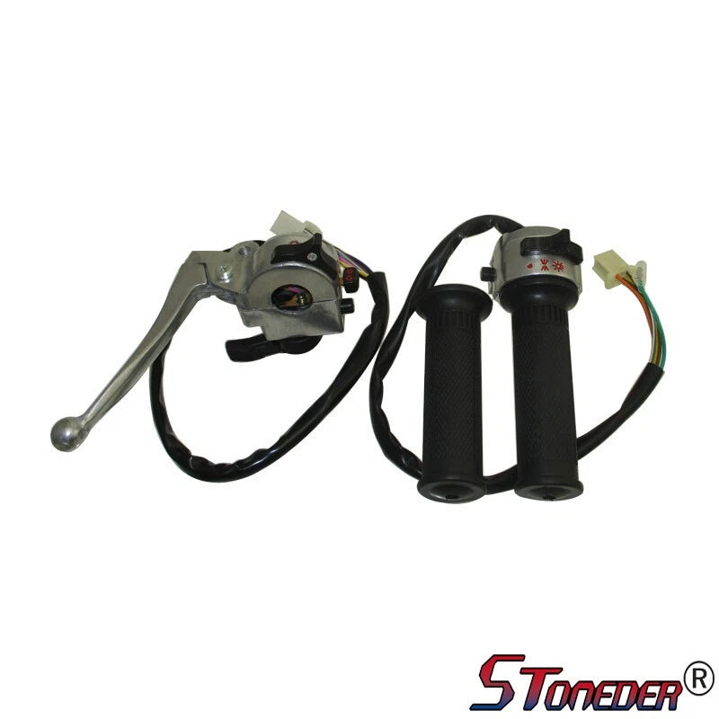 STONEDER Motorcycle Handlebar Switch Lever Grips for Honda Replica Monkey Bike