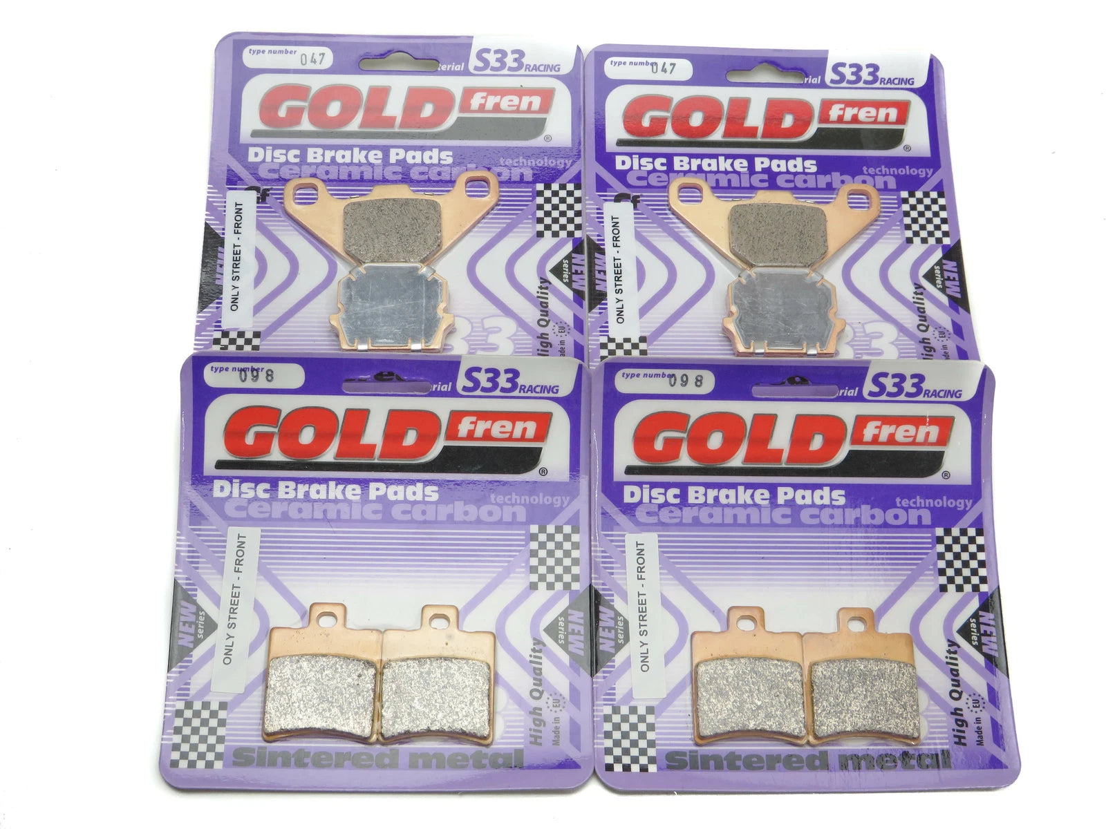 Goldfren S33 Brake Pads Front & Rear for Quadro 350 S 2013-2015