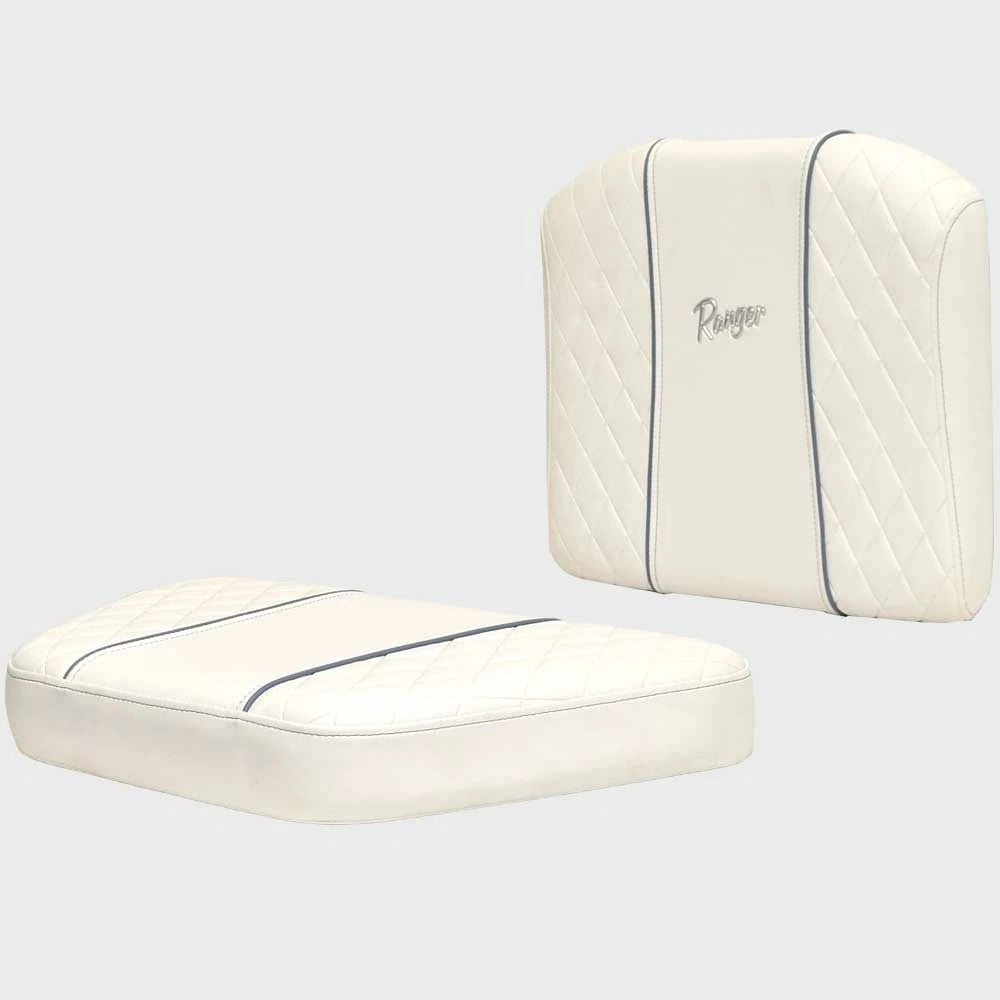 Ranger Boat Console Seat Cushions 729789H.64 - Bay Series White Blue