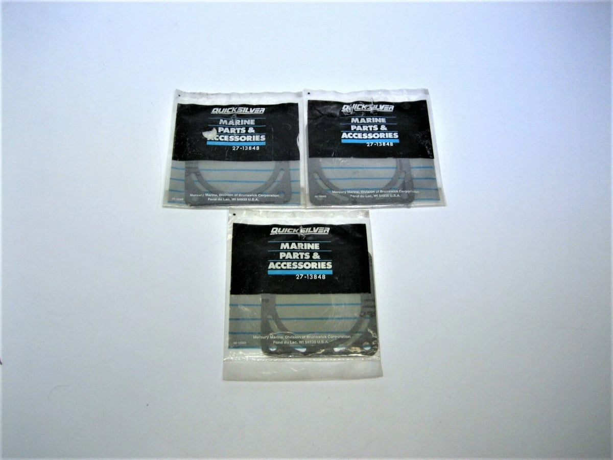Quicksilver 27-13848 3 Pack OEM MerCruiser GM Sterndrive Exhaust Pipe Gaskets