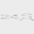 Cobalt Boat Raised Emblem Decal 491357 - 24 SX Silver Vinyl Sticker