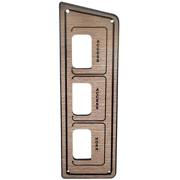 Lund Boat Blank Switch Panel 1999416 - 2 1/2 X 8 Inch Bronze Plastic