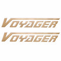 Misty Harbor Pontoons Boat Decals - Voyager Gold Logo Stickers (pair)