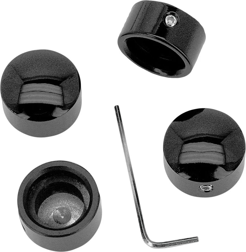 HARDDRIVE Head Bolt Covers Black 4 Pack – Fits Harley Davidson XL1200T & FLRT