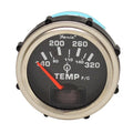 Faria Boat Temperature Gauge GP0630A - 2 Inch Silver Black