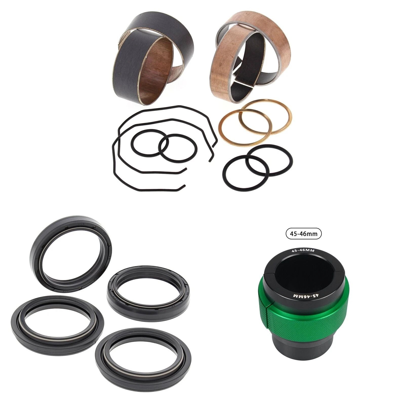 Complete Front Fork Rebuild Kit for Yamaha WR250F 2004 56- with Driver