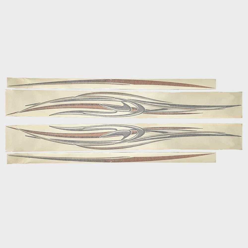 Lund Boat Graphic Decals 2007457 - Bronze Silver White Black (4 PC)