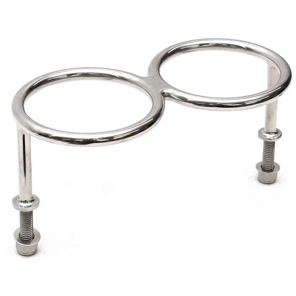 Rinker Boat Dual Cup Holder 2200530 - 3 3/8 Inch Stainless Steel