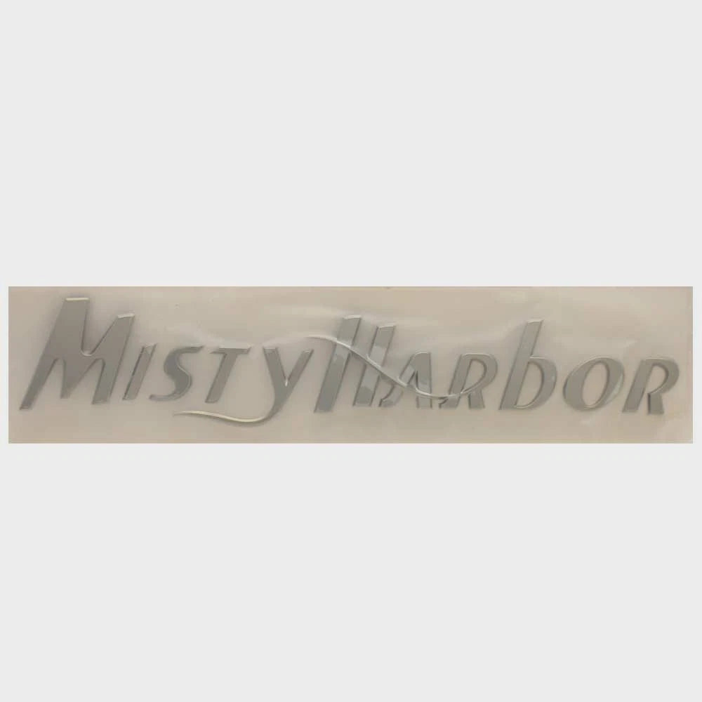 Misty Harbor Boat Raised Emblem Decal - Mirror 25 X 5 Inch Sticker