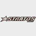 Stratos Boat Raised Emblem Decal 7D094 - Mirrored Silver Sticker