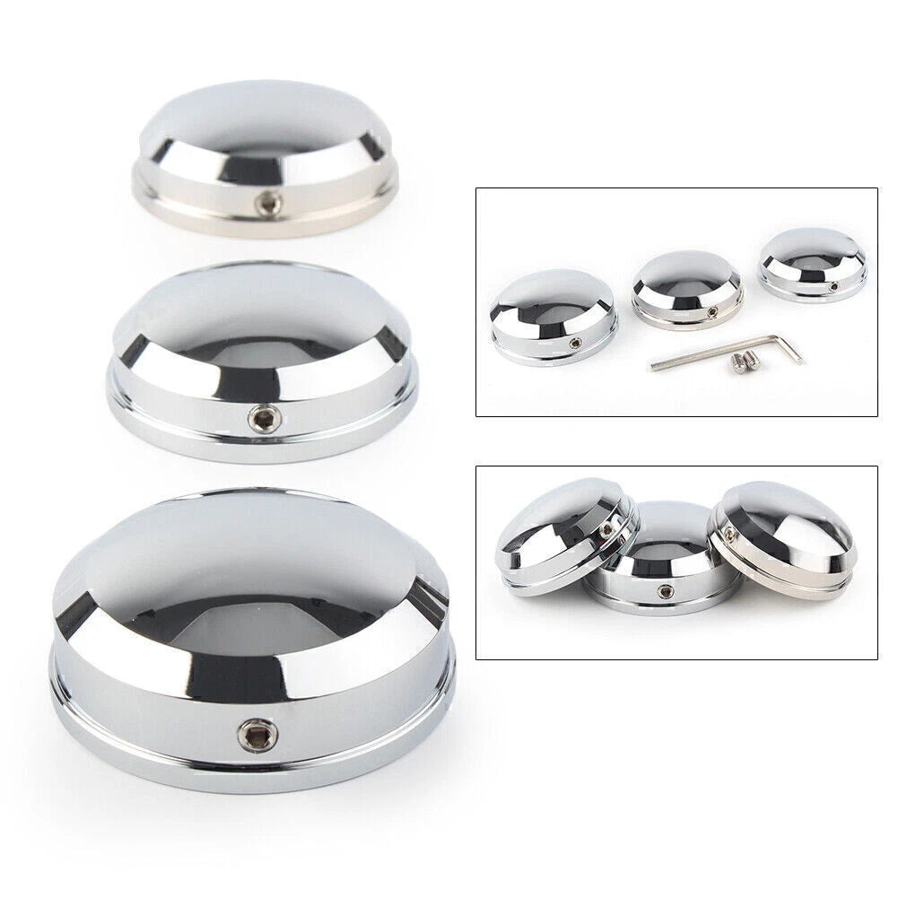 Chrome Upper Fork Stem Nut Covers for Harley FLS FLSS FLSTF FLSTFB FLSTFBS US