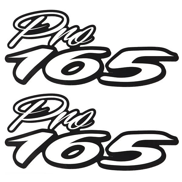 Tracker Boat Decals 161972 - Pro 165 White 9 1/2 X 4 1/4 Inch (pair)
