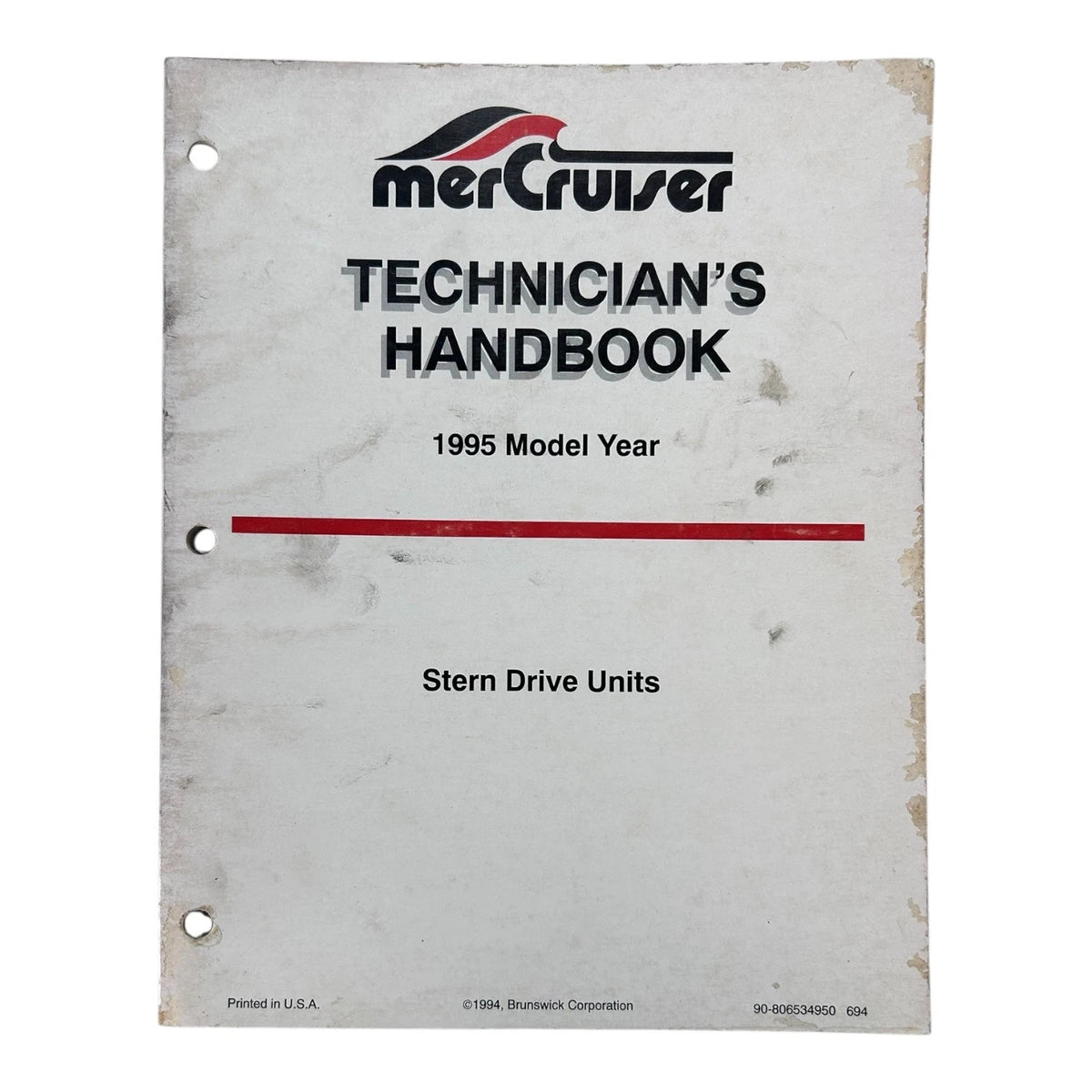 MerCruiser 90-806534950-S Tern Drive Units Technician's Handbook Model Year 1995