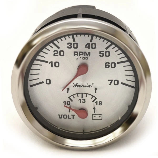 Faria Boat Multifunction Gauge GTC047A - Tachometer Volt 3 1/4 Inch