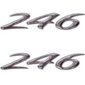 Rinker Boat Brand Emblem Decal Sticker - 246 Gray (pair)