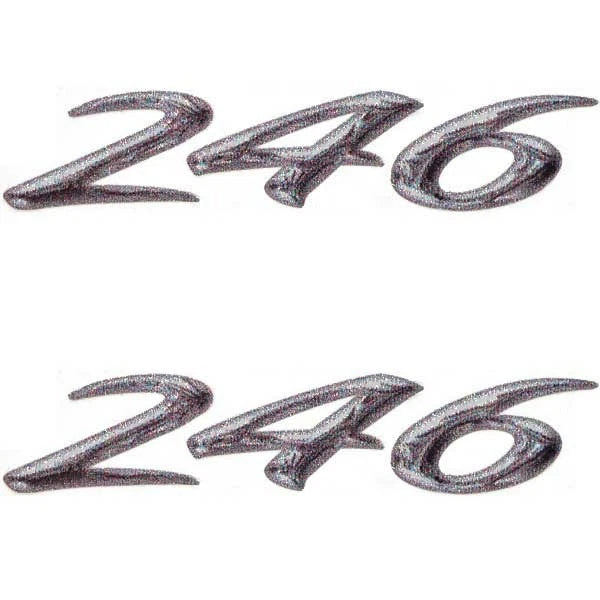 Rinker Boat Brand Emblem Decal Sticker - 246 Gray (pair)