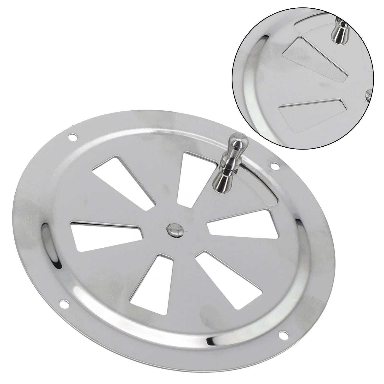 Stainless Steel Marine Air Vent Butterfly Boat Round Louvered Vent Replace