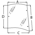 Cab Glass - Side Window Left Hand Fits Massey Ferguson 6150 6180 8120 3902130M1