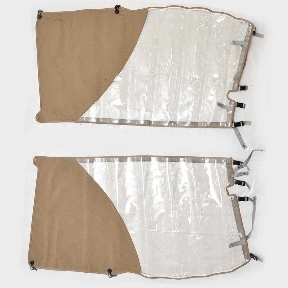 Parker Boat Side Wing Curtains 166504 - 2520 2820 T-Top Toast Tweed 2PC