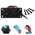 12V for 2 Gang for TOGGLE Rocker Switch Panel Blue LED Light for Car Marine
