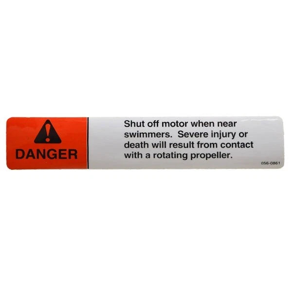 Ranger Boat Propeller Danger Decal 7DE62 - 5 X 1 Inch