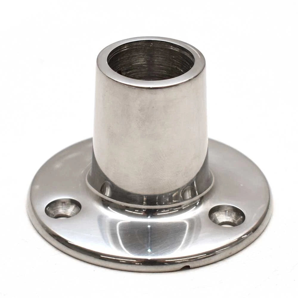 Parker Boat Round Base 100985 - 7/8 Inch Silver Stainless Steel