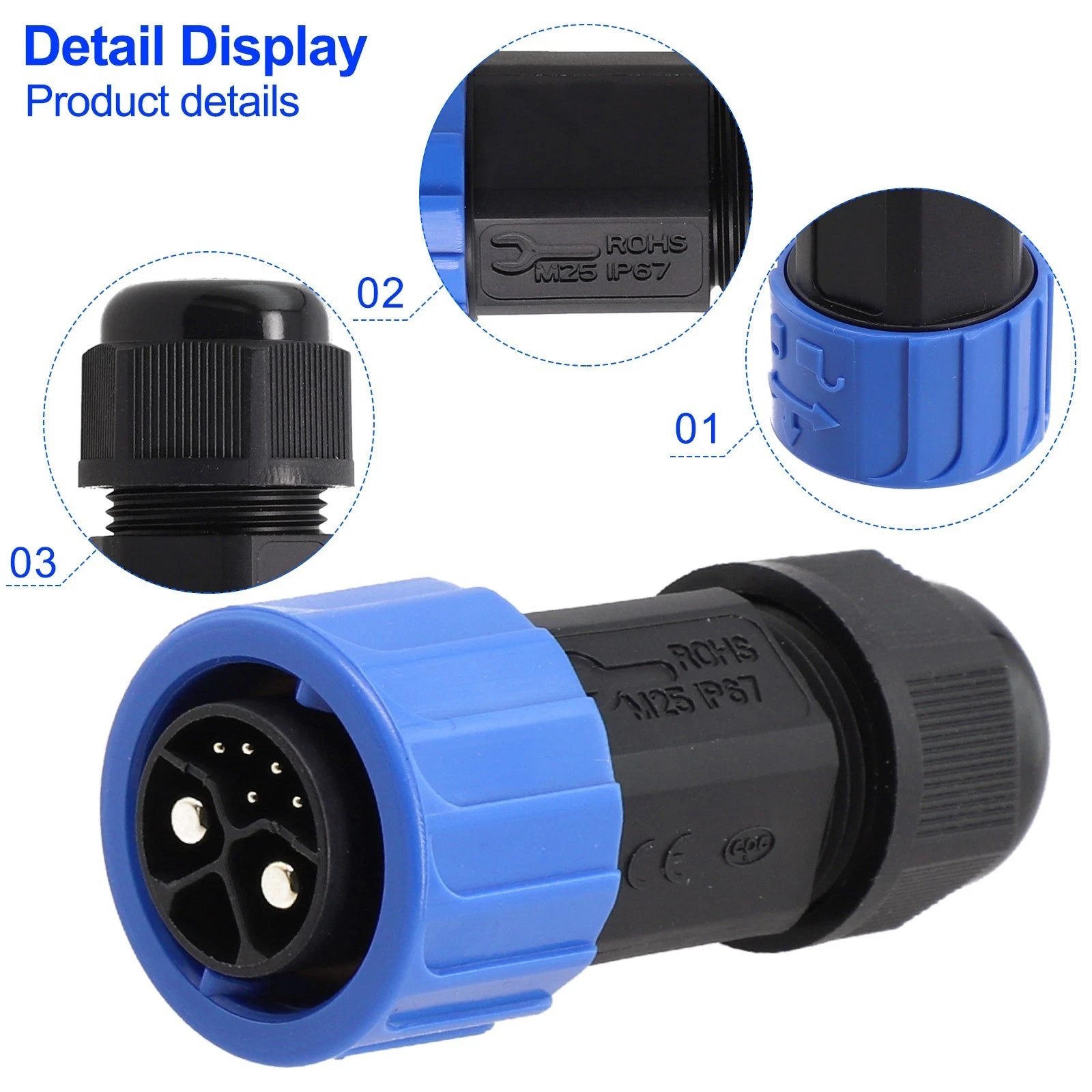 Efficient Charging 2+1 Plus 5 Connector for Motorcycle for CHARGER