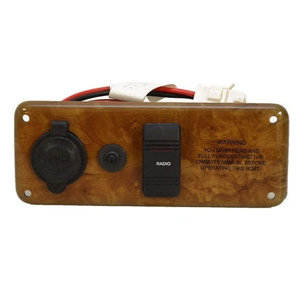 Bentley Pontoon Boat Switch Panel - Encore Cruise 12V Receptacle