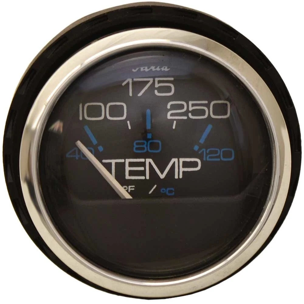 Faria Boat Temperature Gauge GPC023A - Chesapeake Black SS 2 Inch