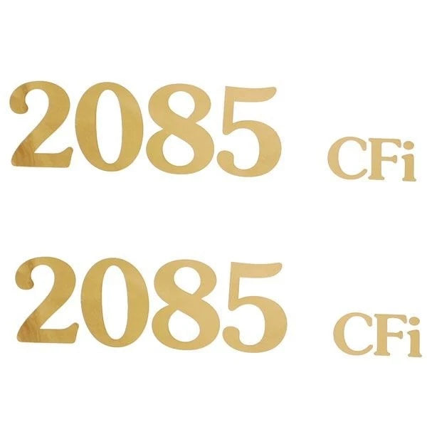Crestliner 2085 Cfi Reflective Gold Boat Decals Pair