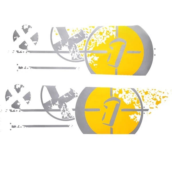 MasterCraft Boat Graphic Decals 750244 - X-1 Yellow Gray (2 PC)