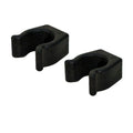 Sea Ray Boat Ladder Post Clips - 7/8 Inch Black Plastic (pair)