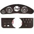 Rinker Boat Dash Panel Set - Woodgrain Faria Silver Black Set of 3
