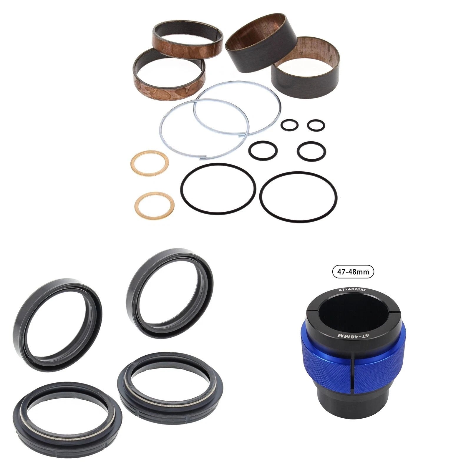 Complete Front Fork Rebuild Kit for KTM 125 SX 2008-2012 56- with Driver