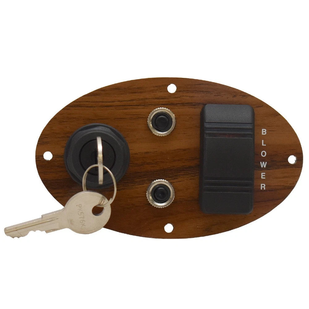 Glastron Boat Ignition Panel 025-4537 - 3 Position Woodgrain