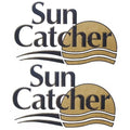 SunCatcher Boat Decals 73404616 - 14 X 8 5/8 Inch Navy Gold (pair)