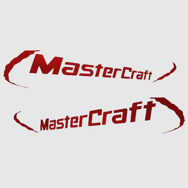 MasterCraft Boat Hull Decals - Pro Tour Red Stickers (set of 2)