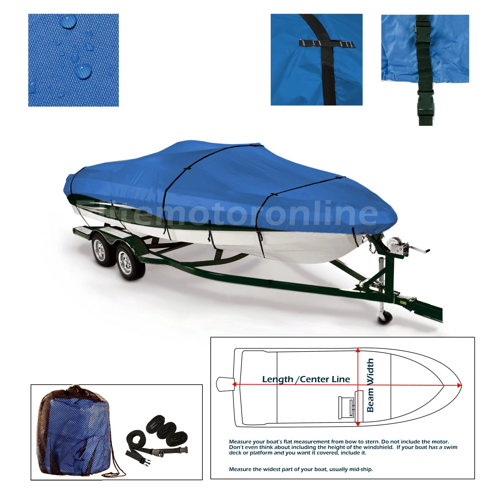Advantage 20.5 Classic BR Trailerable Performance Jet Boat Storage Cover Durable
