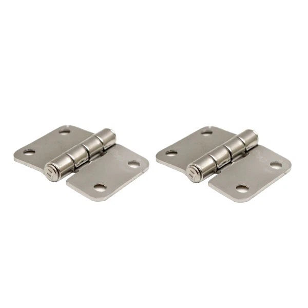 Gemlux Boat Hatch Hinge - Swaged Mount 2 X 1 1/2 Inch Stainless (pair)