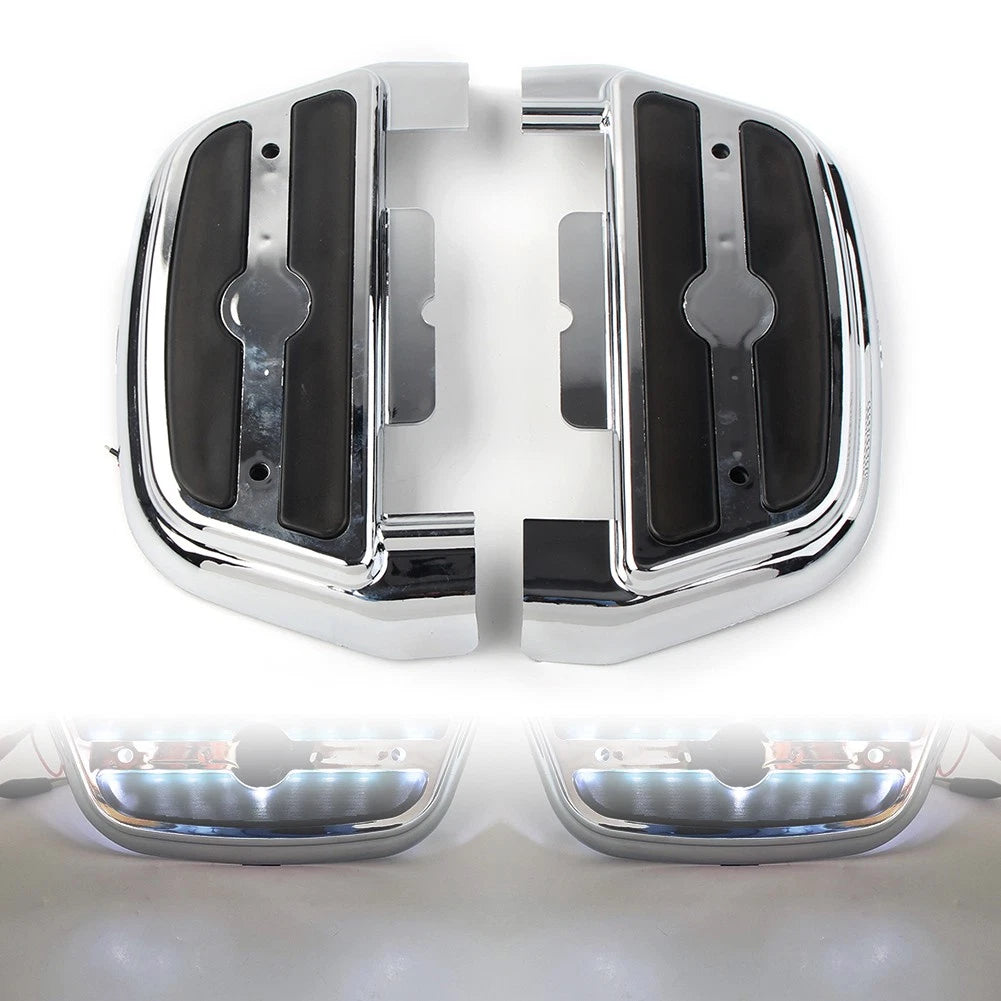 LED Light Footboard Floorboard Cover for Harley Touring Road King Dyna Smoke