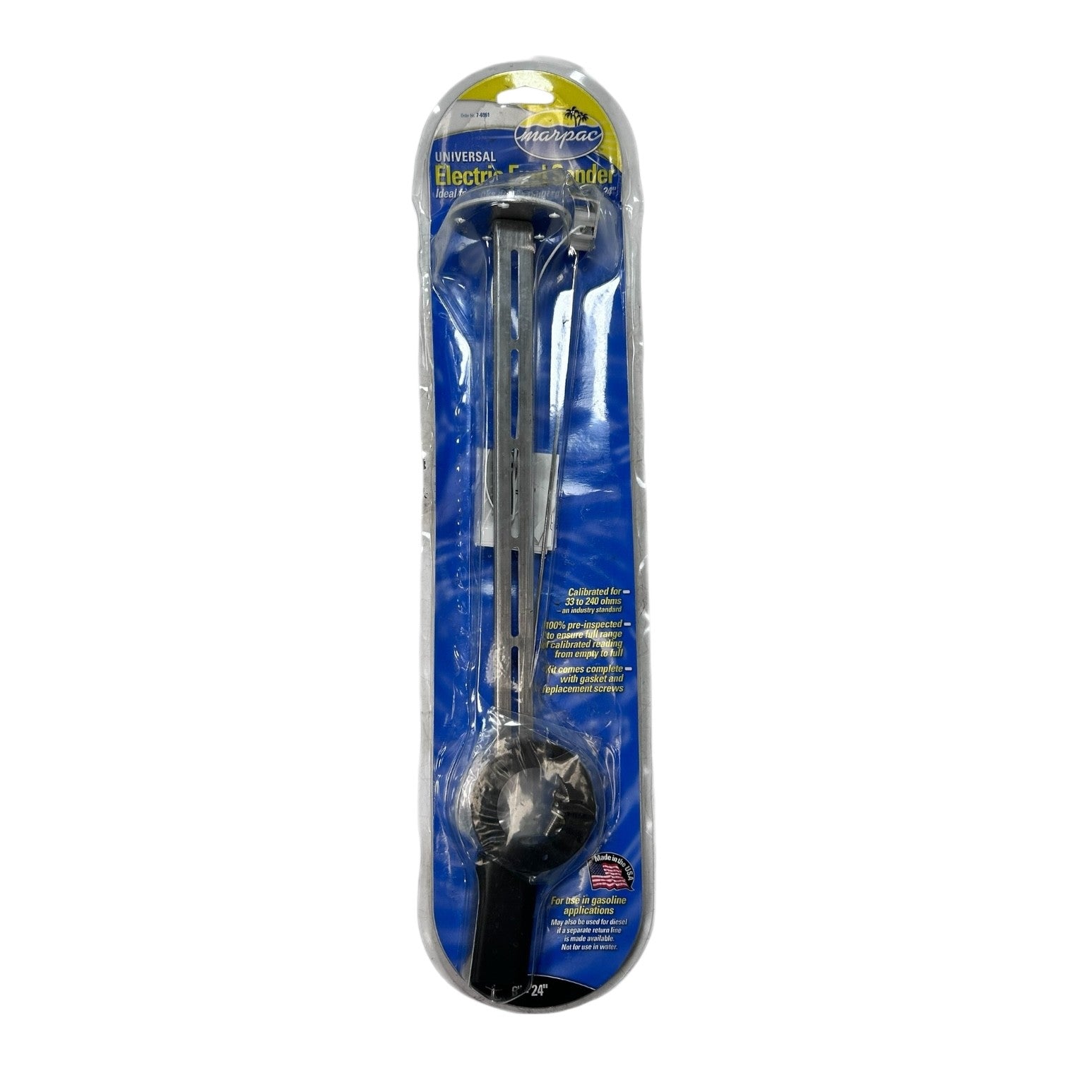 Marpac 7-6961, Universal Marine Gas Electric Fuel Sender Assembly 6'' to 24