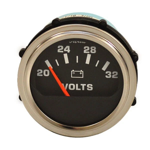 Faria Boat Volt Gauge VP0132A - 2 Inch Silver Black 20 - 32